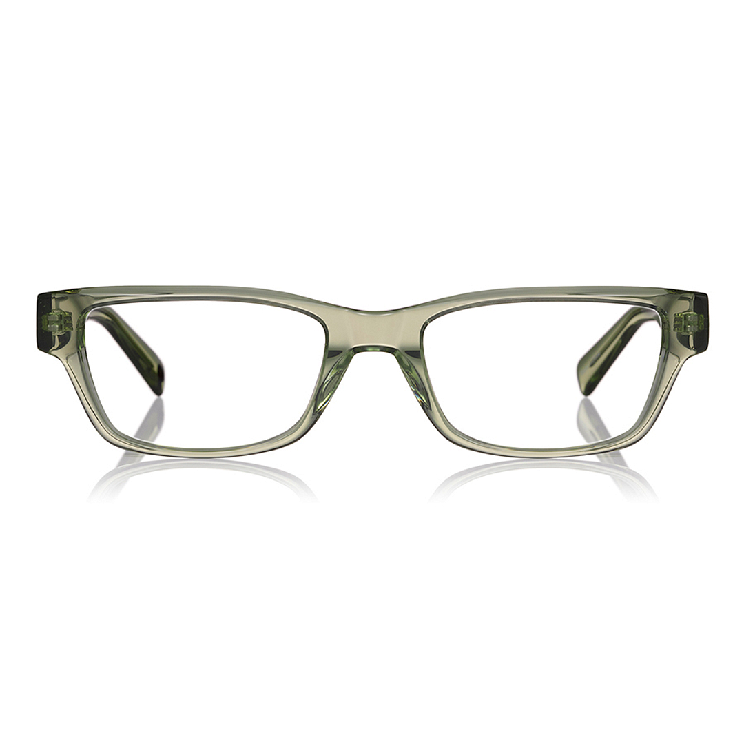 John Dillinger Crystal Transparent Full Rim Rectangle right side