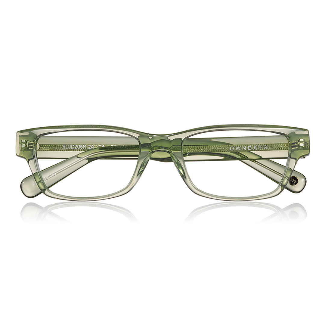 John Dillinger Crystal Transparent Full Rim Rectangle right side