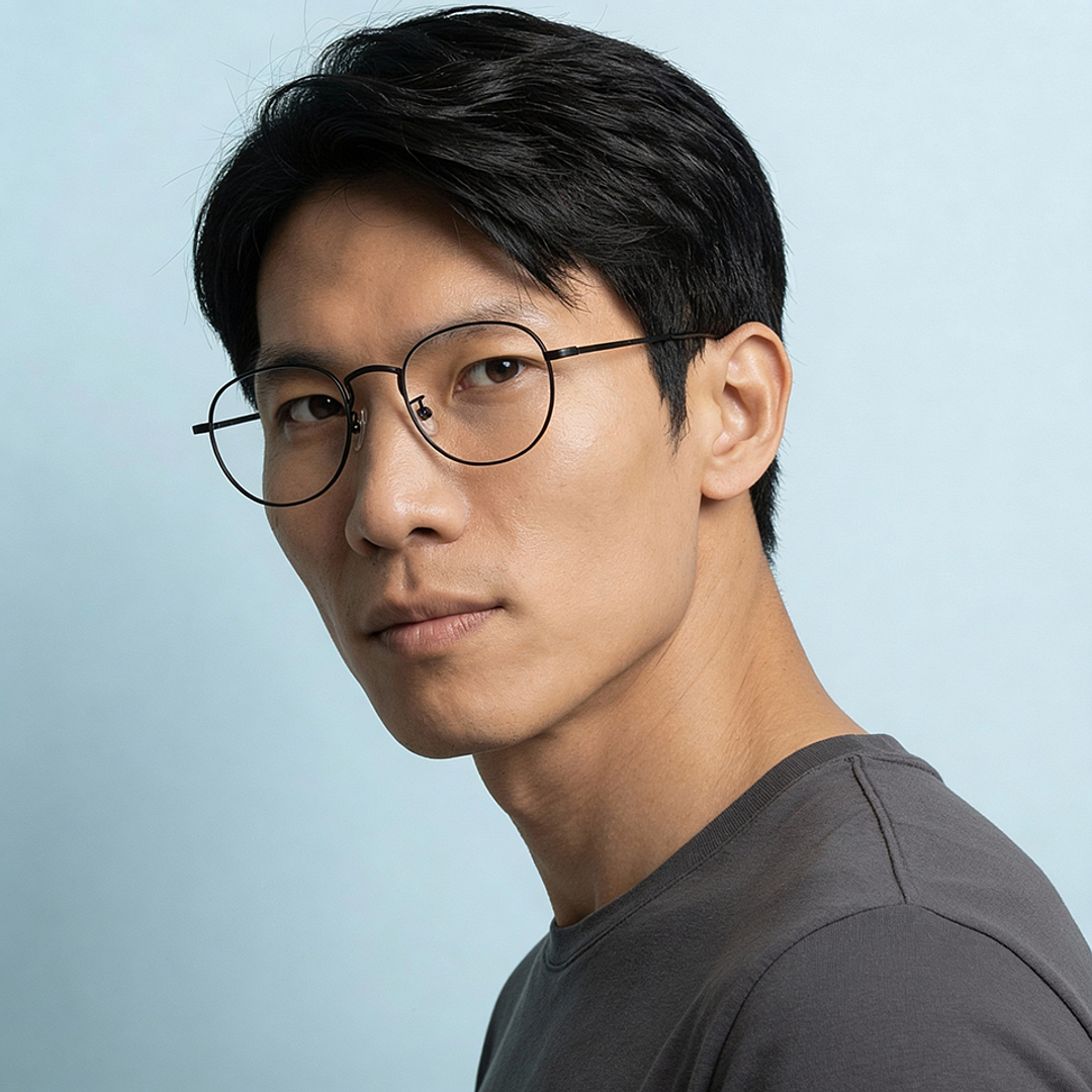 John Dillinger Black Full Rim Boston left side