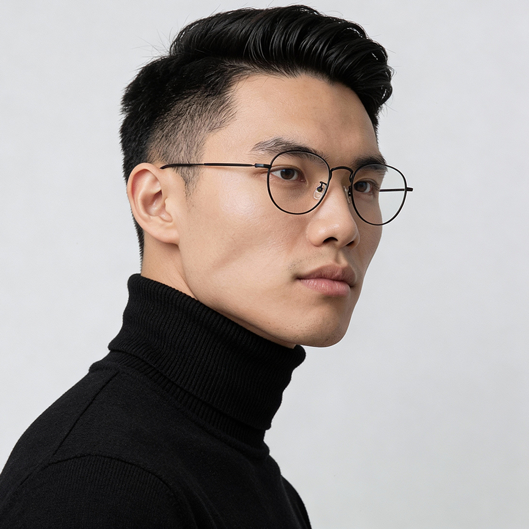 John Dillinger Black Full Rim Boston right side