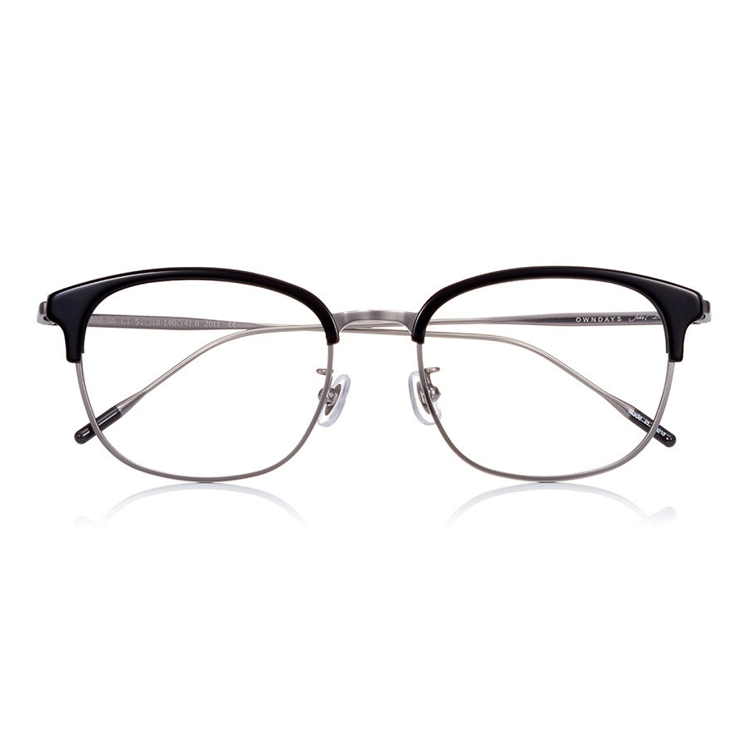 John Dillinger Black Half Rim Browline right side