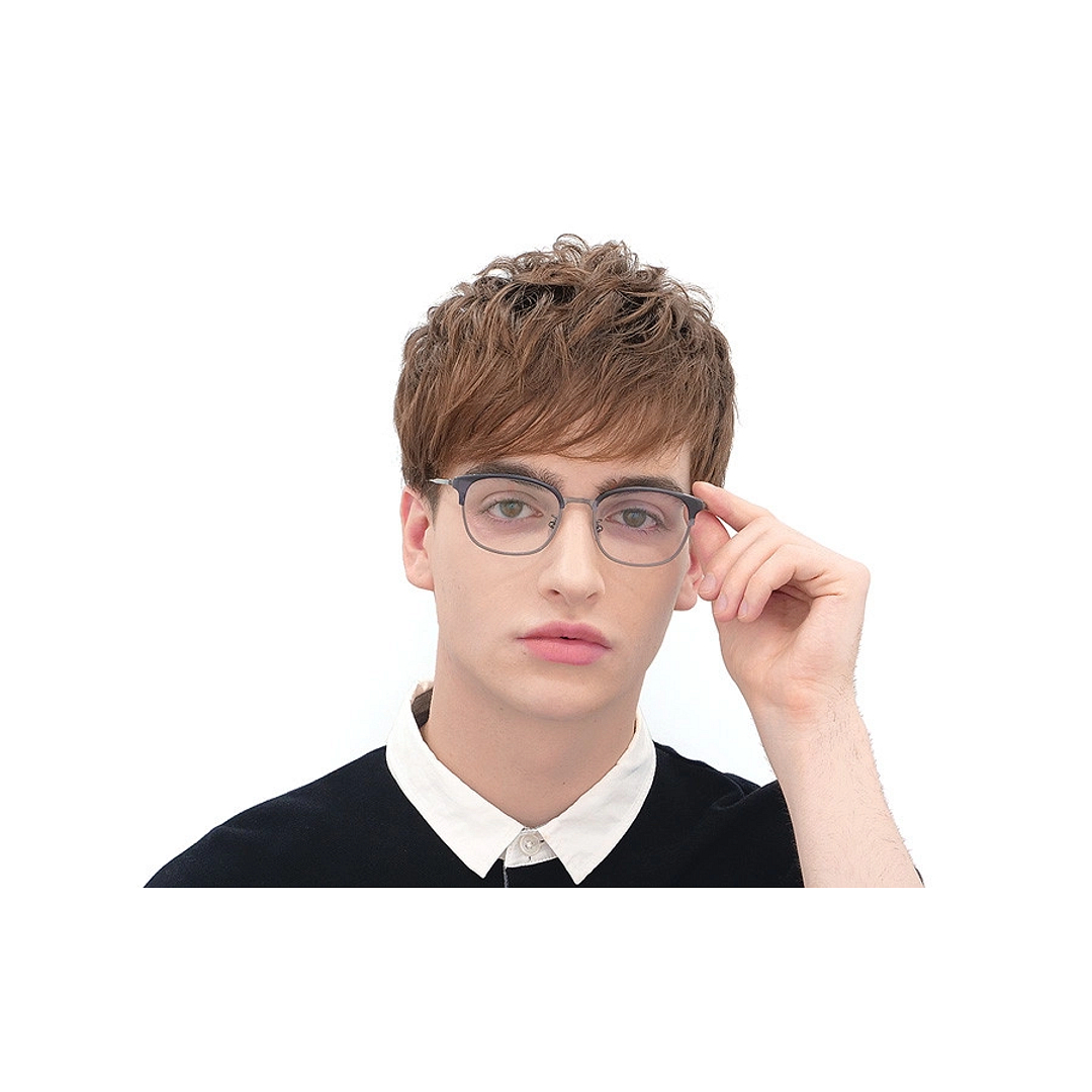 John Dillinger Black Half Rim Browline left side