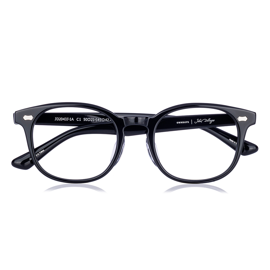 John Dillinger Black Full Rim Wellington right side