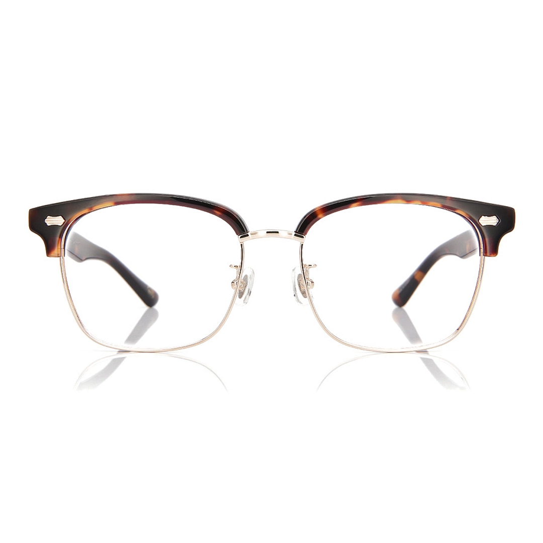 John Dillinger Brown Demi Half Rim Browline right side