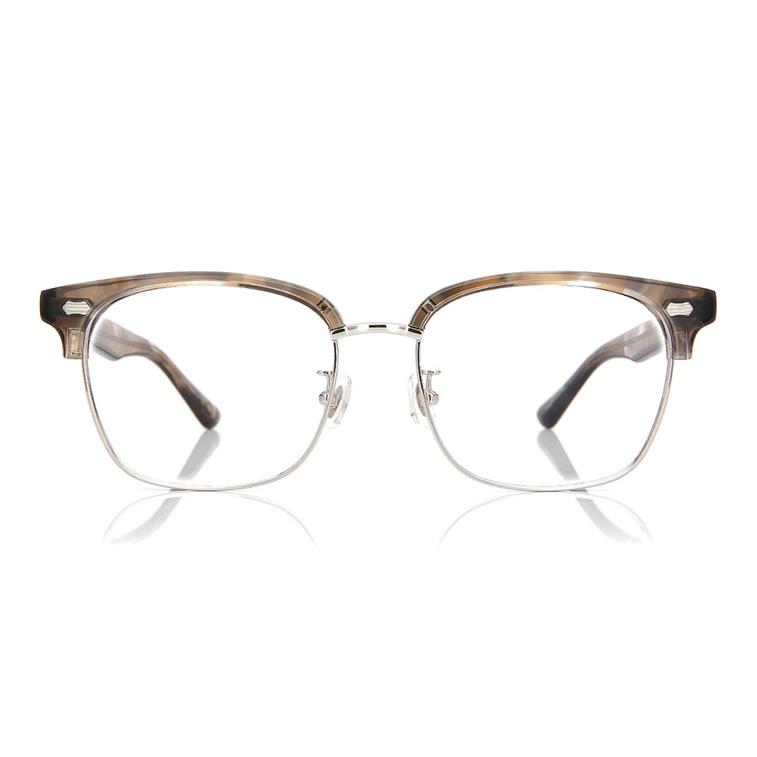 John Dillinger Light Brown Demi Half Rim Browline right side