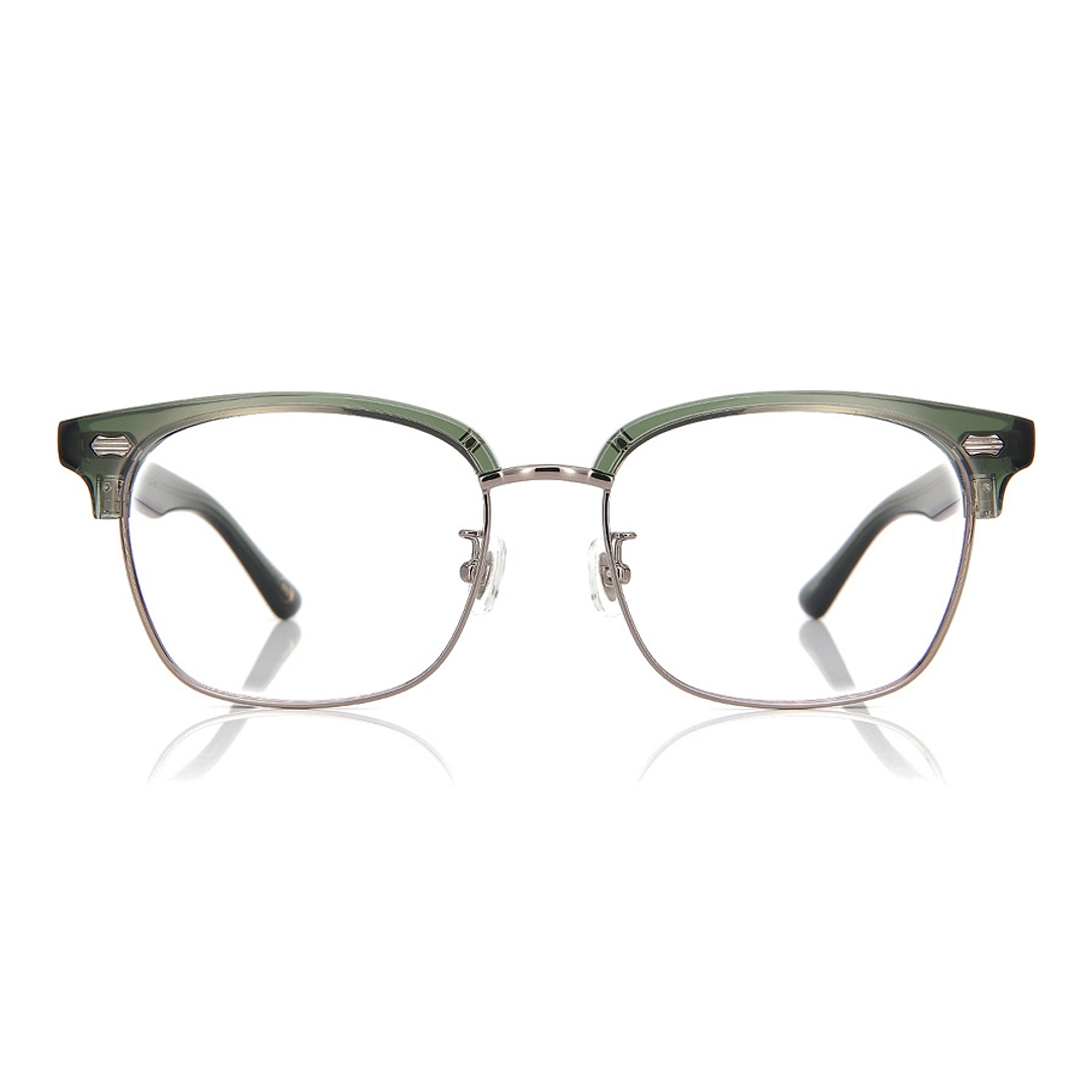 John Dillinger Green Half Rim Browline right side