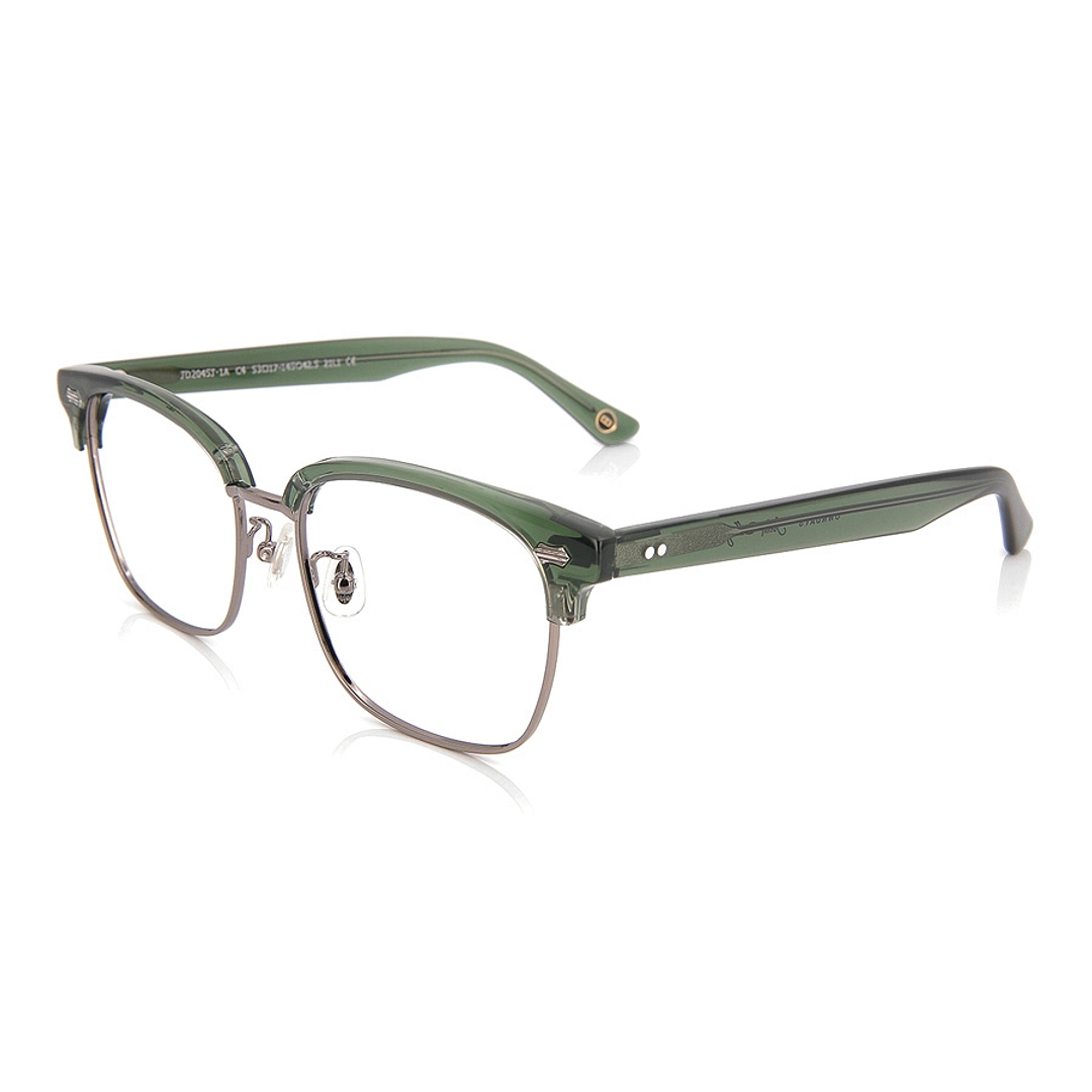 John Dillinger Green Half Rim Browline left side