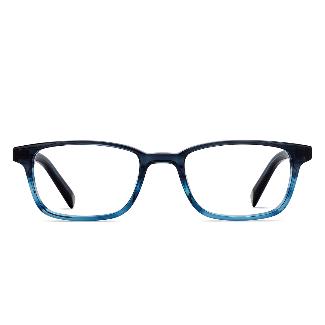 John Jacobs Blue Transparent Full Rim Rectangle right side