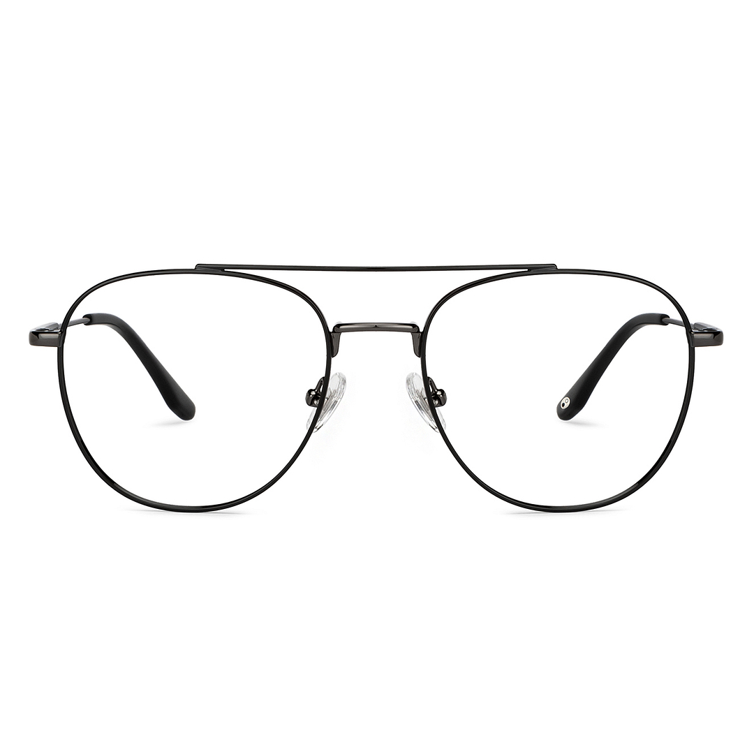 John Jacobs Black Full Rim Aviator left side