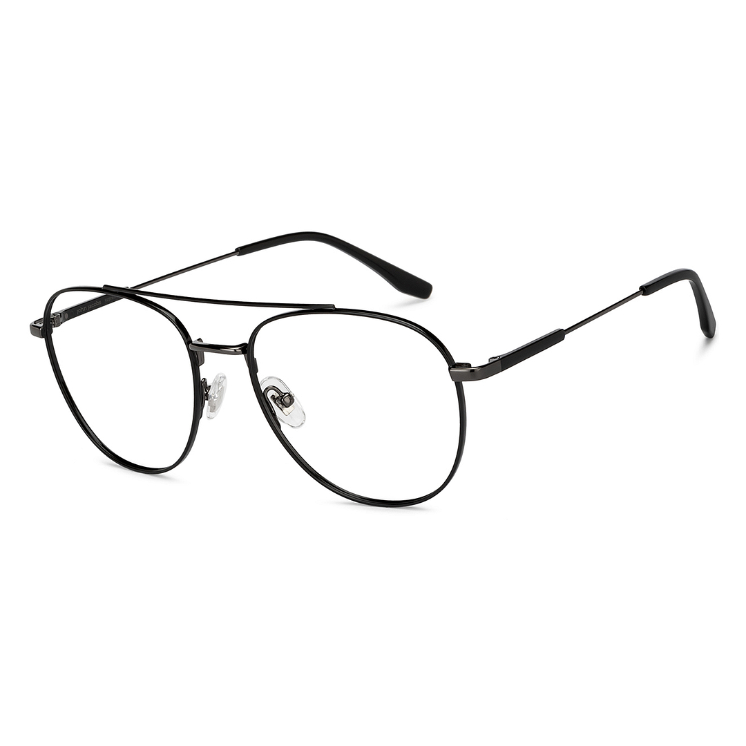 John Jacobs Black Full Rim Aviator right side