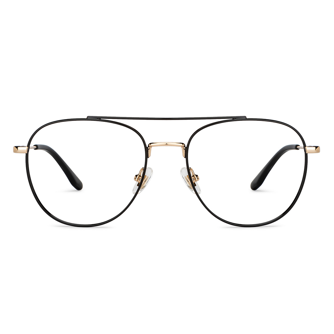 John Jacobs Black Full Rim Aviator left side