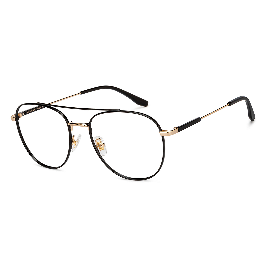 John Jacobs Black Full Rim Aviator right side