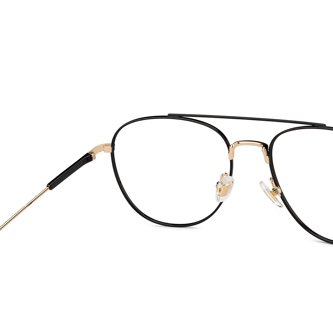 John Jacobs Black Full Rim Aviator right side