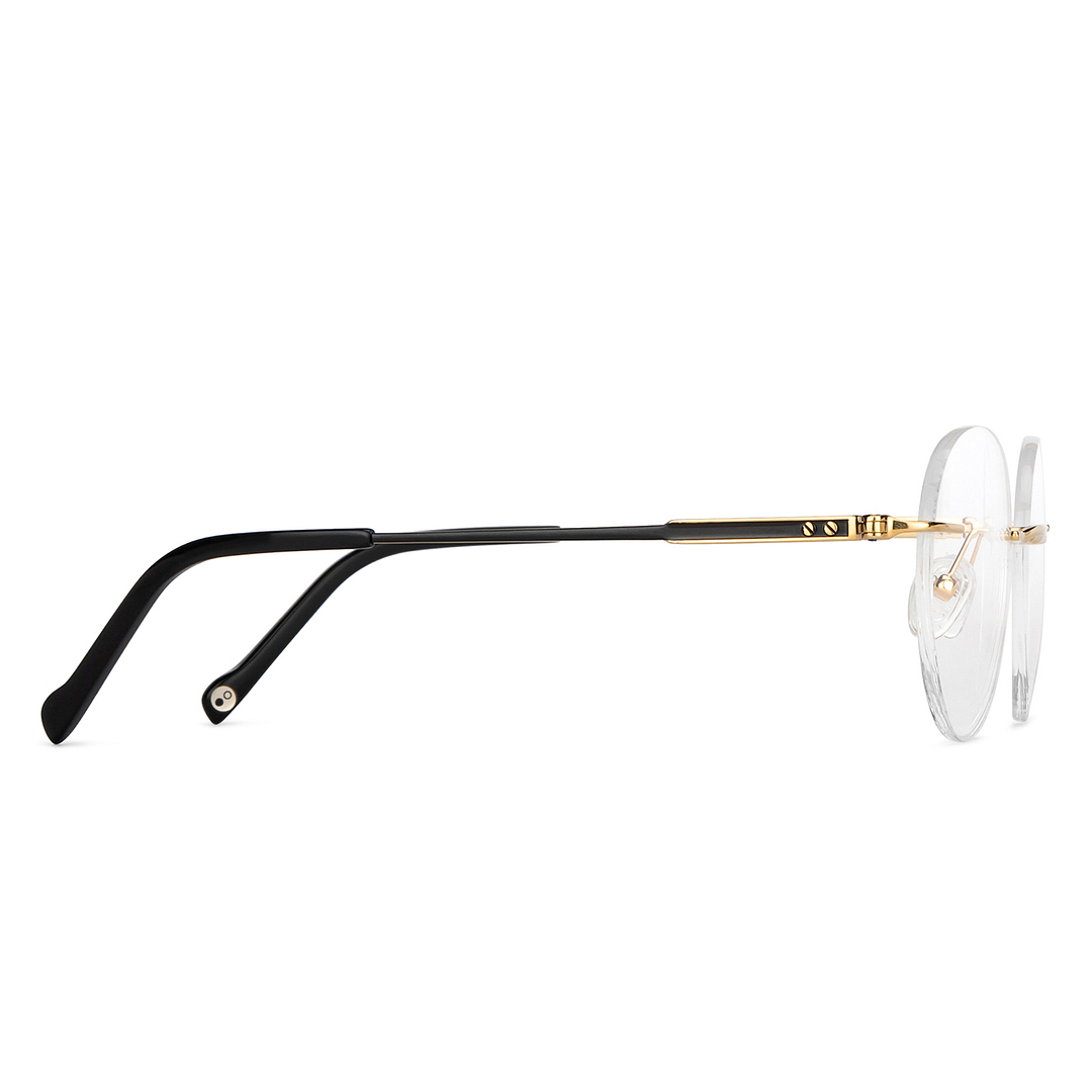 John Jacobs Gold Rimless Round right side