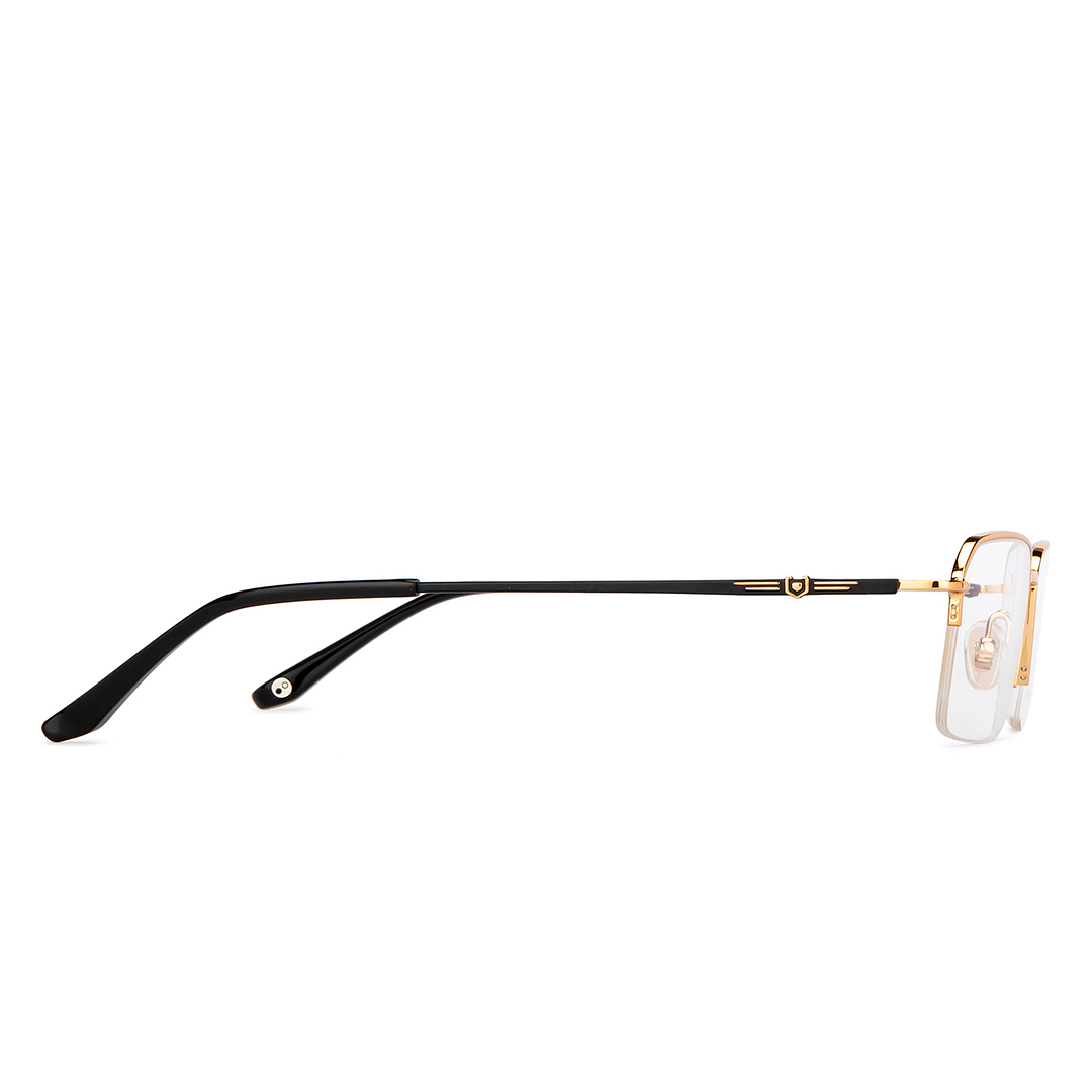 John Jacobs Gold Half Rim Rectangle left side