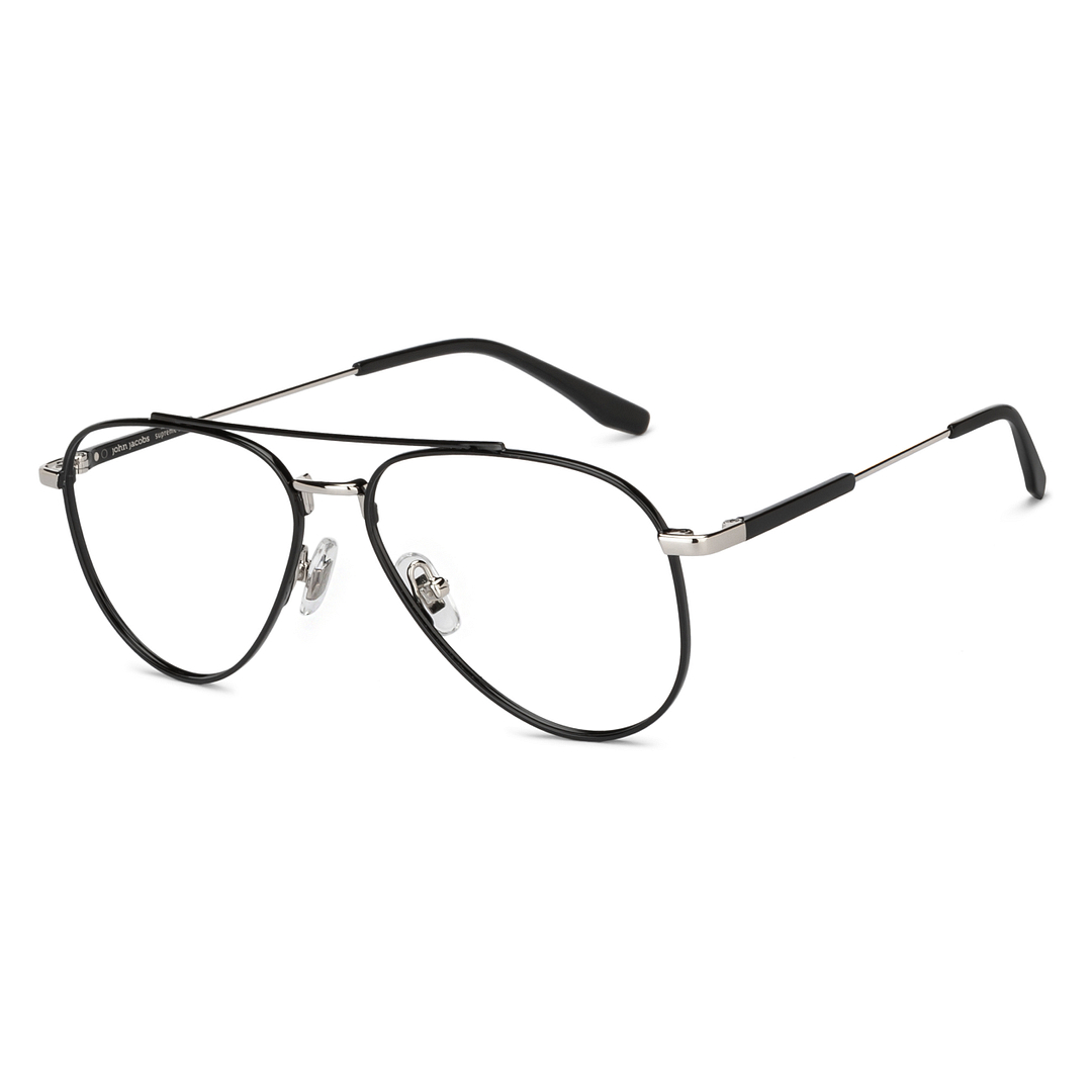 John Jacobs Black Full Rim Aviator right side