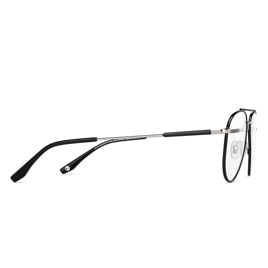 John Jacobs Black Full Rim Aviator left side