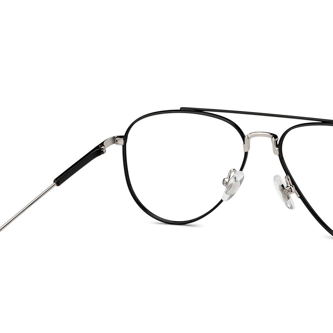 John Jacobs Black Full Rim Aviator right side