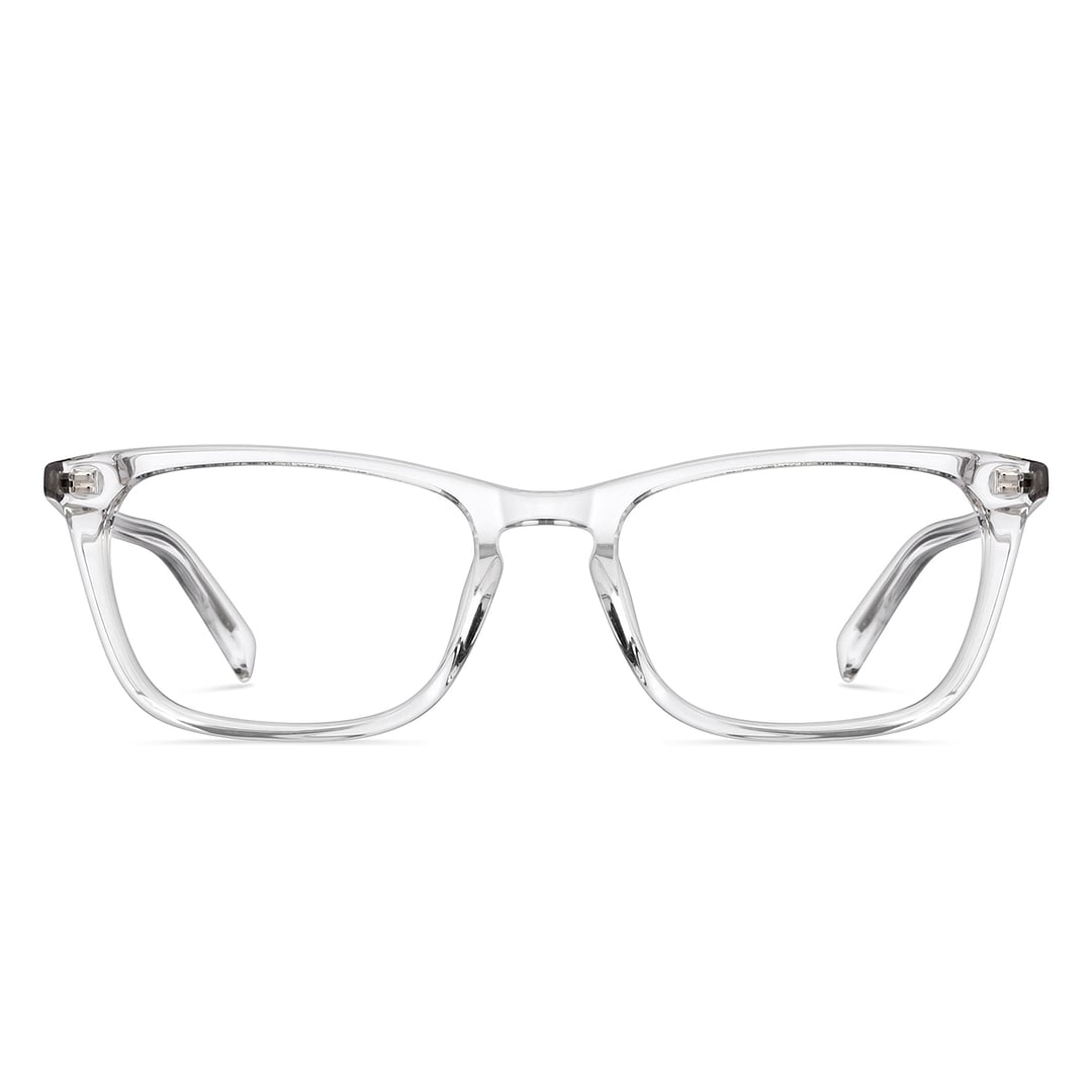 John Jacobs Crystal Transparent Full Rim Rectangle right side
