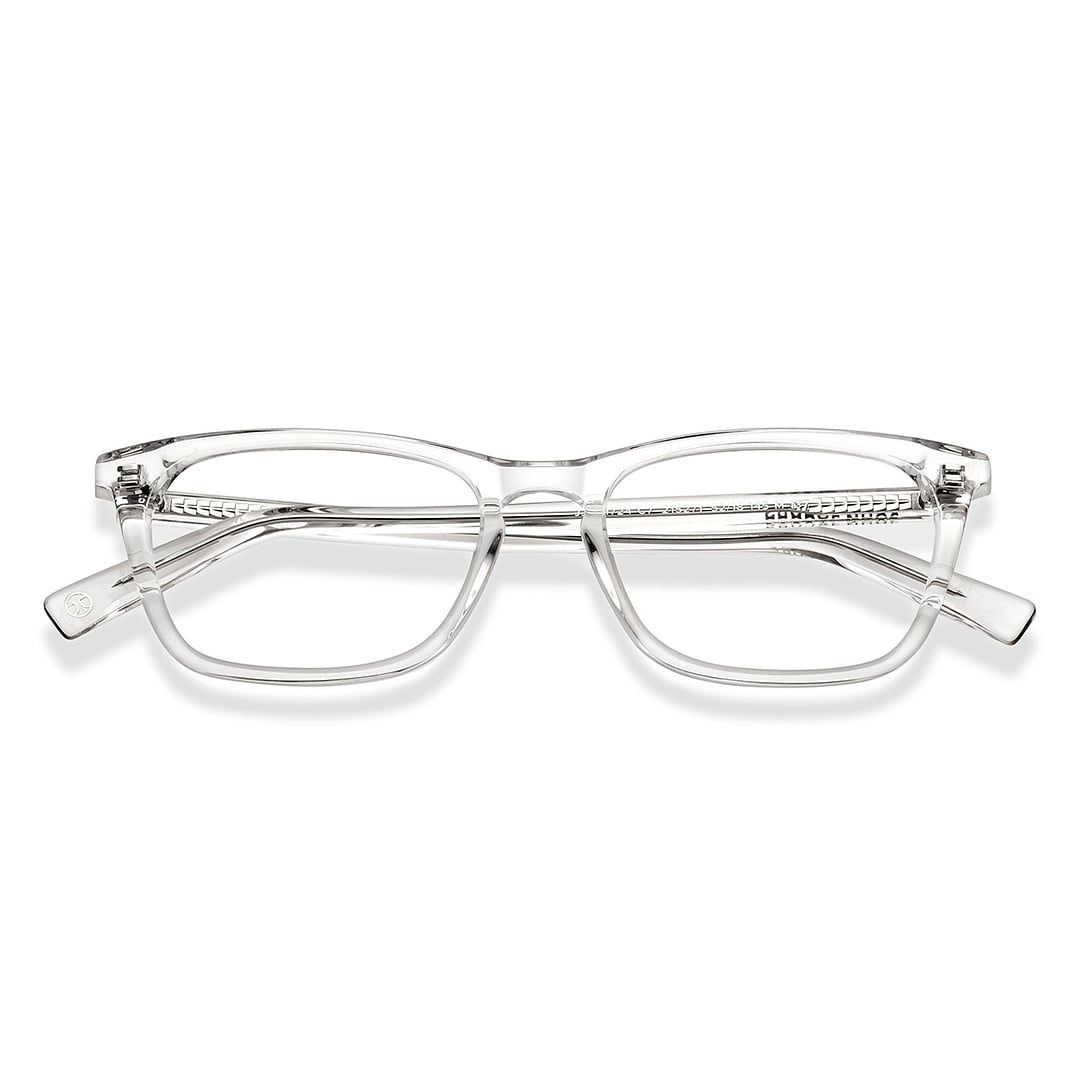 John Jacobs Crystal Transparent Full Rim Rectangle left side