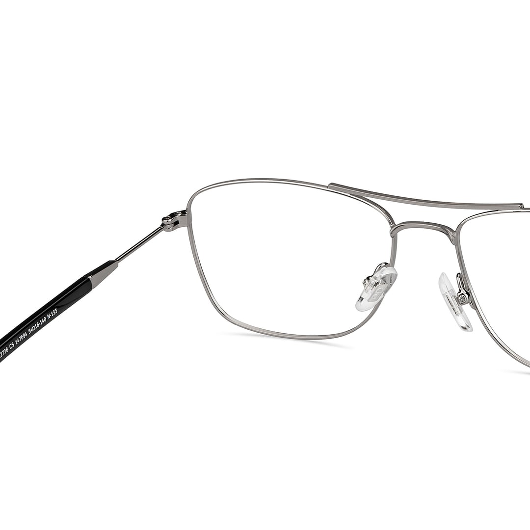 John Jacobs Online Gunmetal Full Rim Square right side