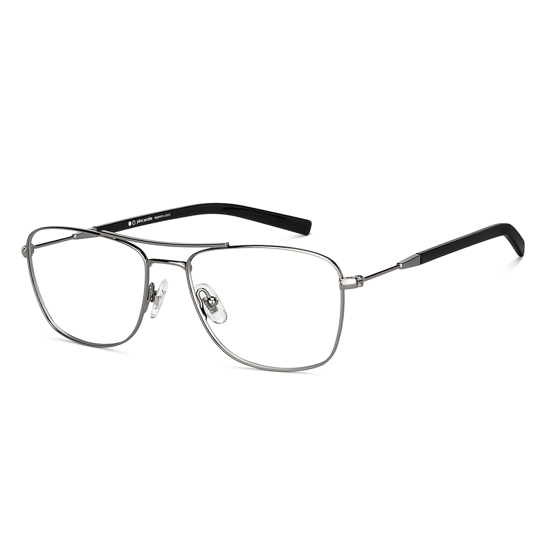 John Jacobs Online Gunmetal Full Rim Square right side