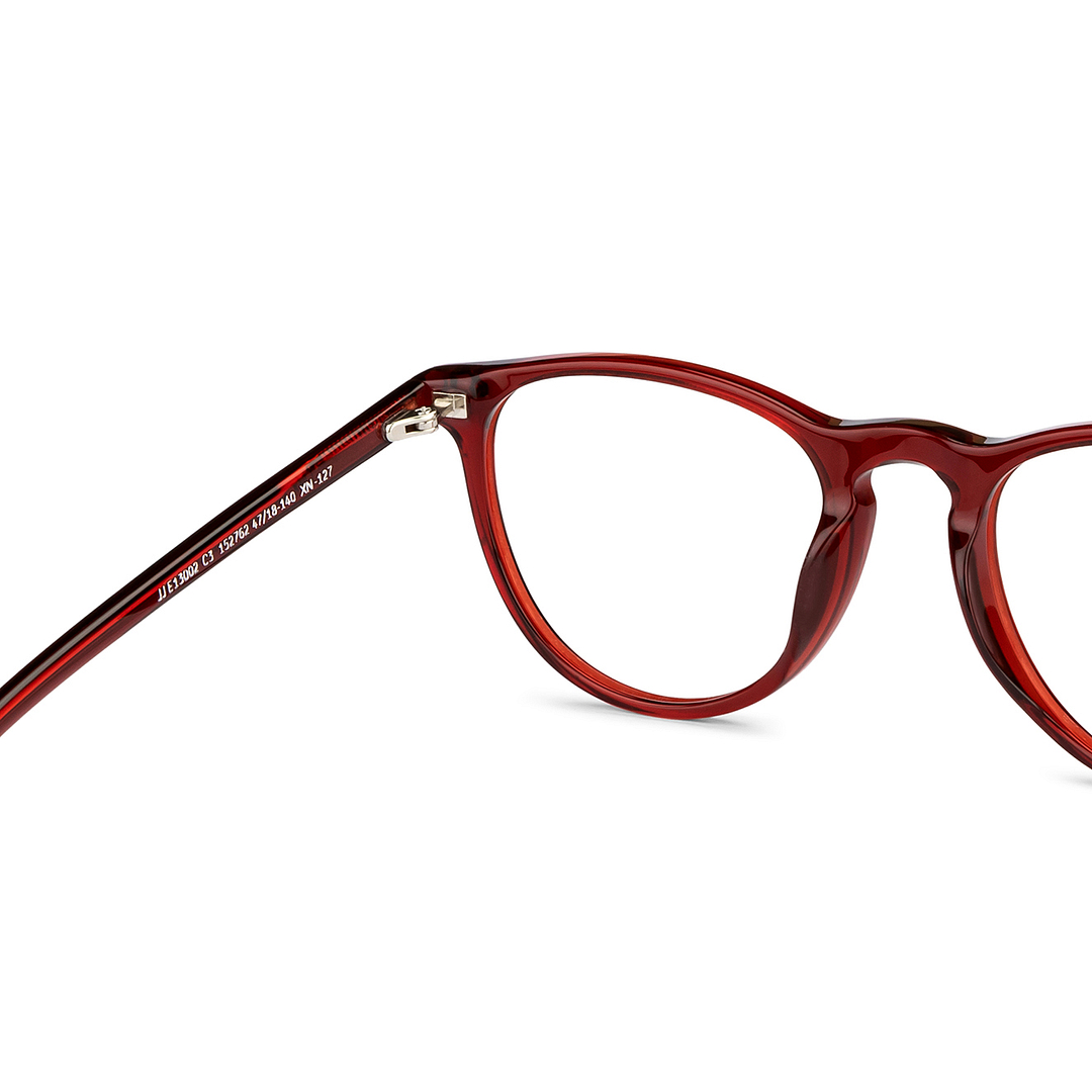 John Jacobs Online Red Full Rim Round right side