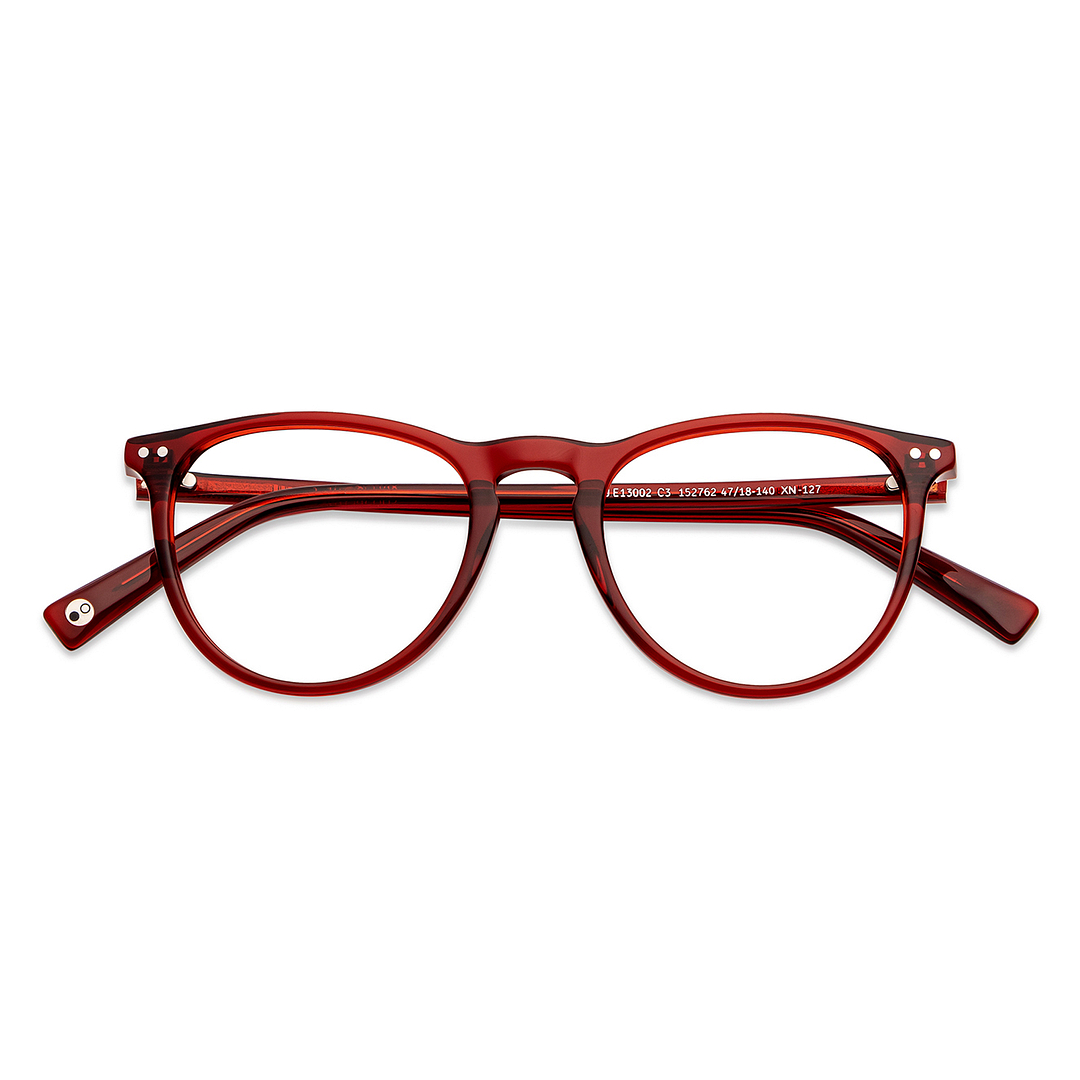 John Jacobs Online Red Full Rim Round left side