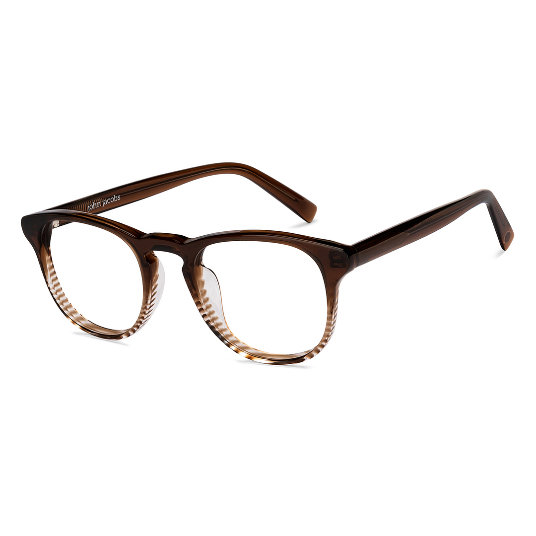 John Jacobs Online Light Brown Full Rim Round right side