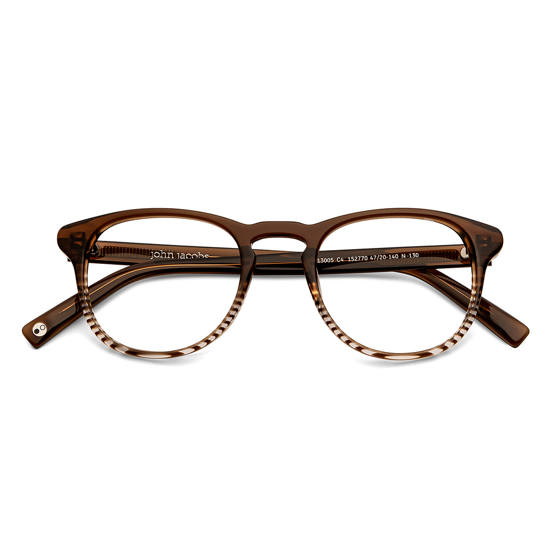 John Jacobs Online Light Brown Full Rim Round left side