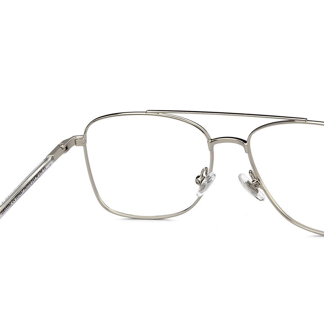 John Jacobs Online Silver Full Rim Square right side
