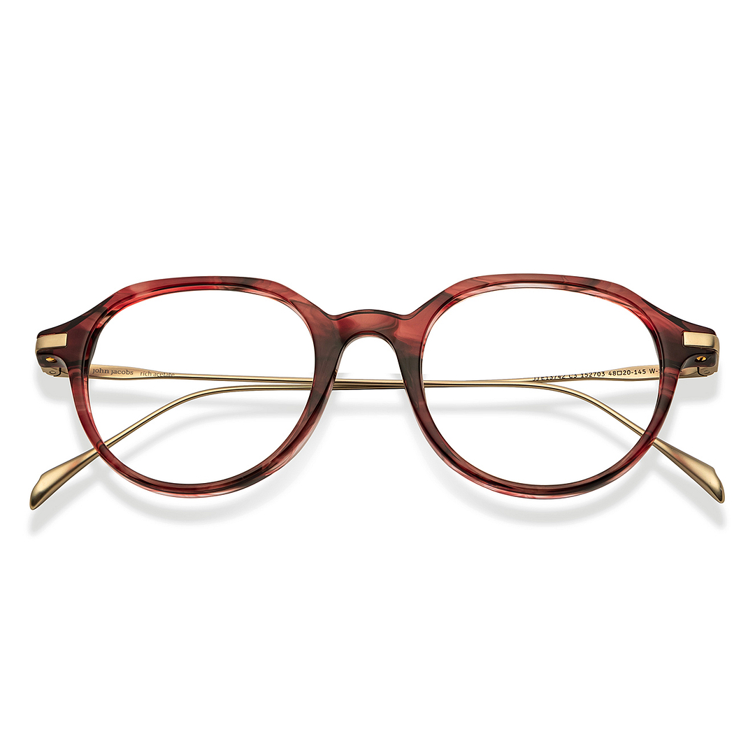 John Jacobs Gold Full Rim Round left side