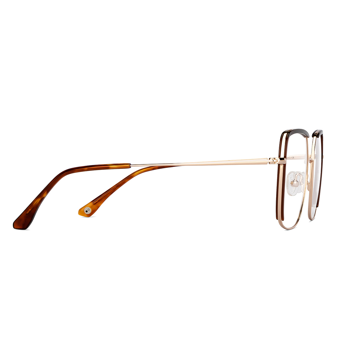 John Jacobs Online Gold Full Rim Square left side