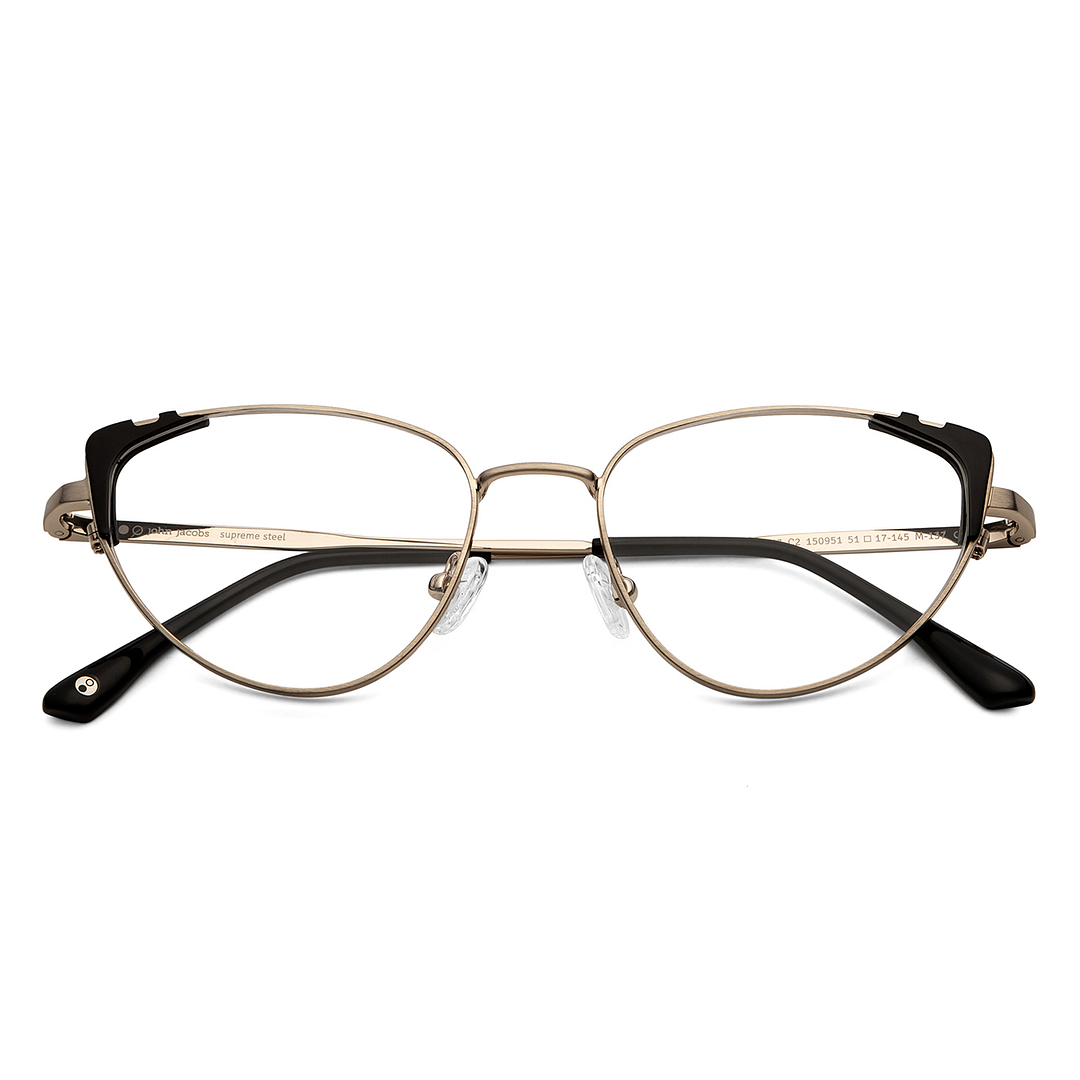 John Jacobs Online Black Full Rim Cat Eye left side