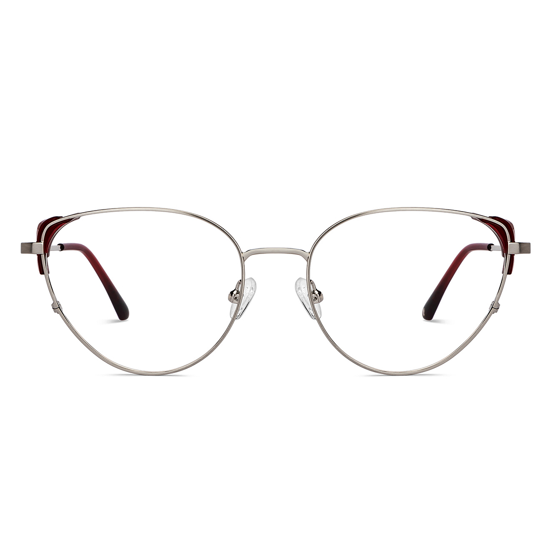 John Jacobs Silver Full Rim Cat Eye right side