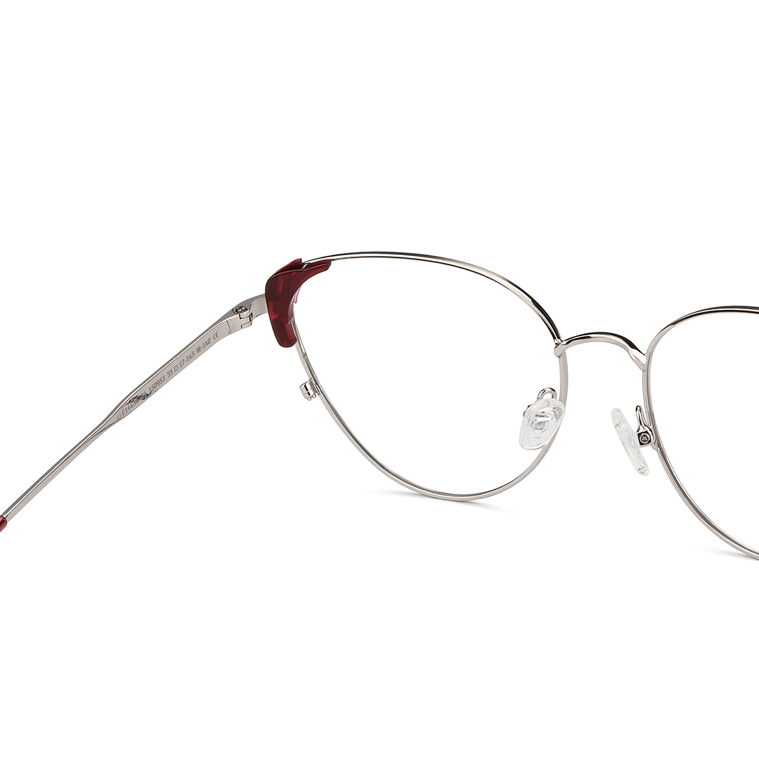 John Jacobs Silver Full Rim Cat Eye right side