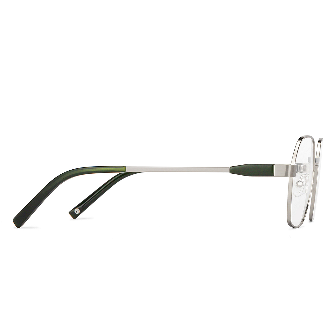 John Jacobs Online Silver Full Rim Geometric left side