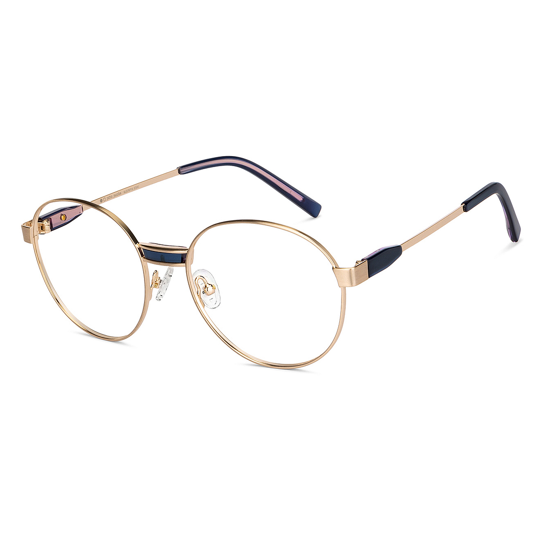 John Jacobs Gold Full Rim Round left side