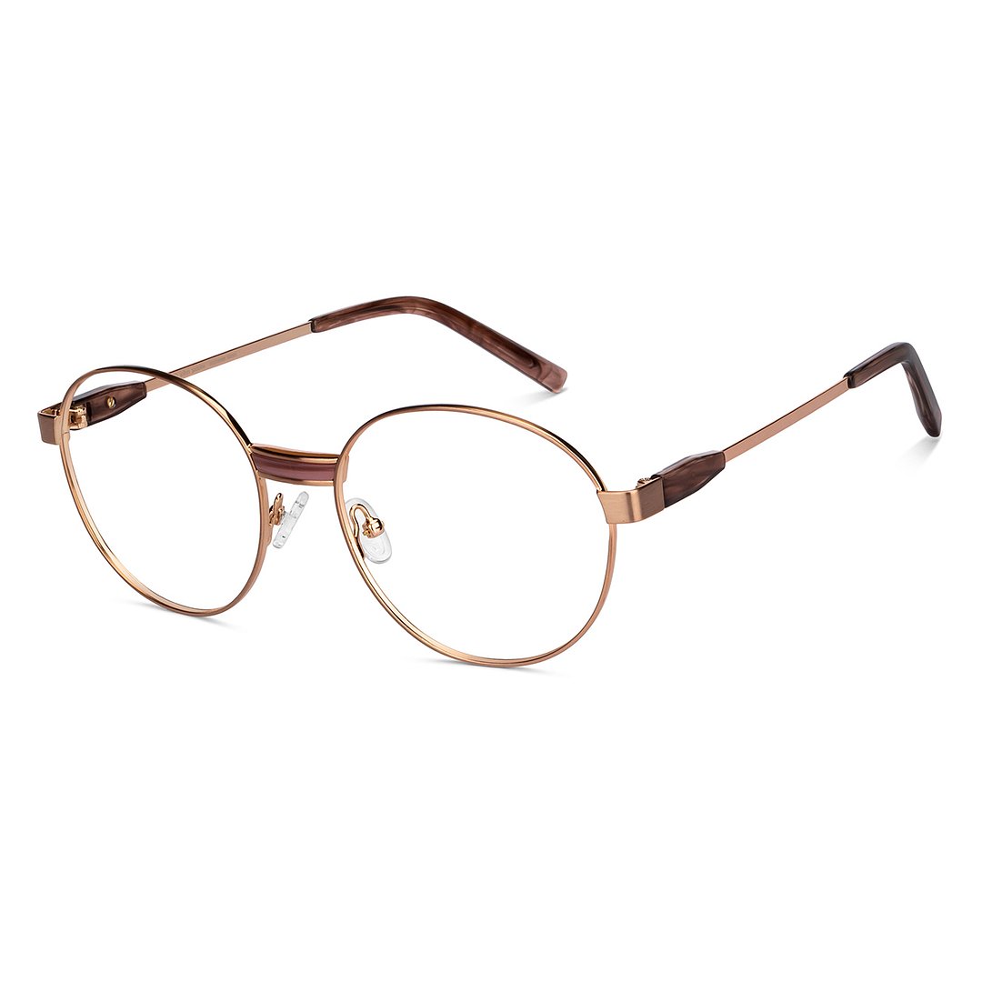 John Jacobs Dark Brown Full Rim Round left side