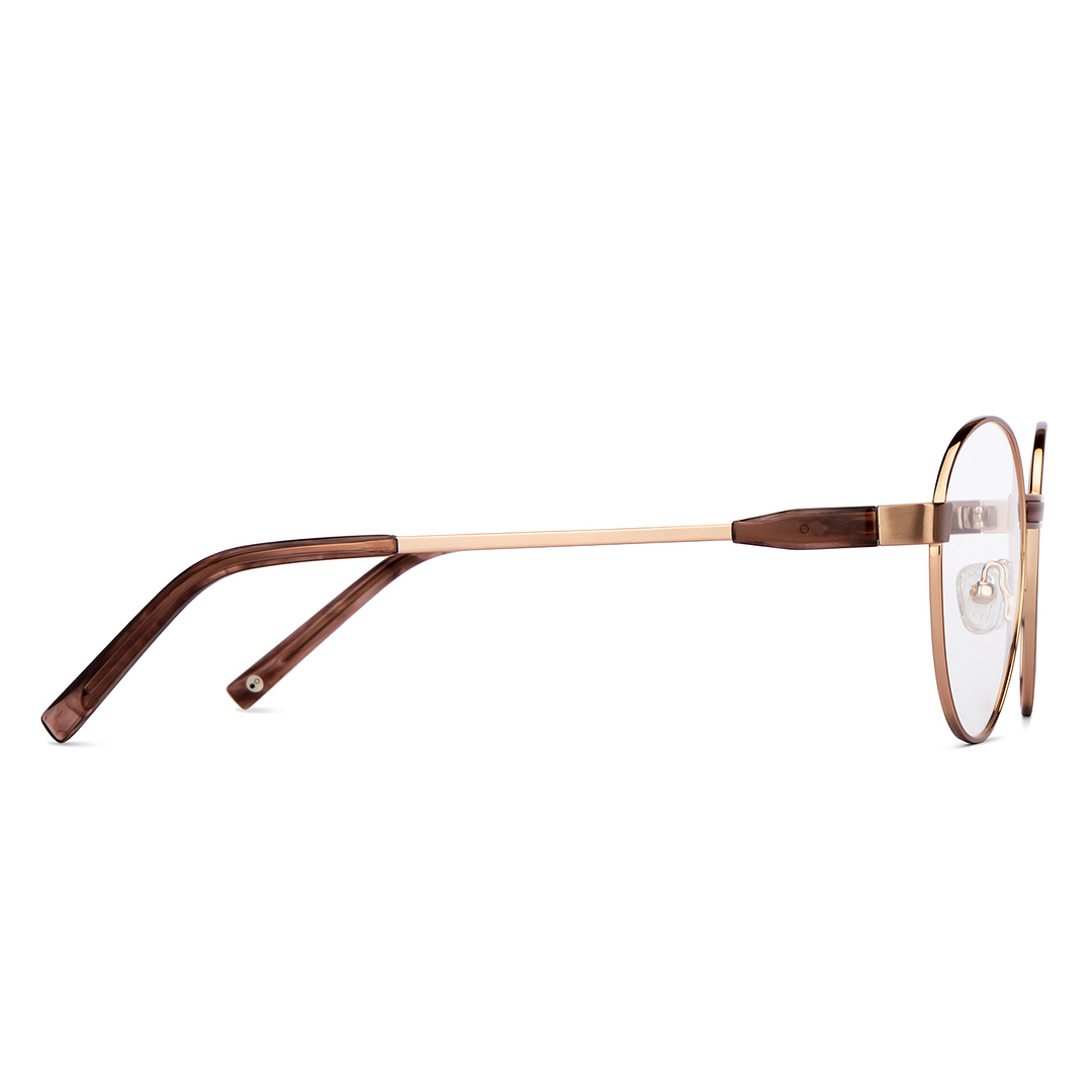 John Jacobs Dark Brown Full Rim Round left side