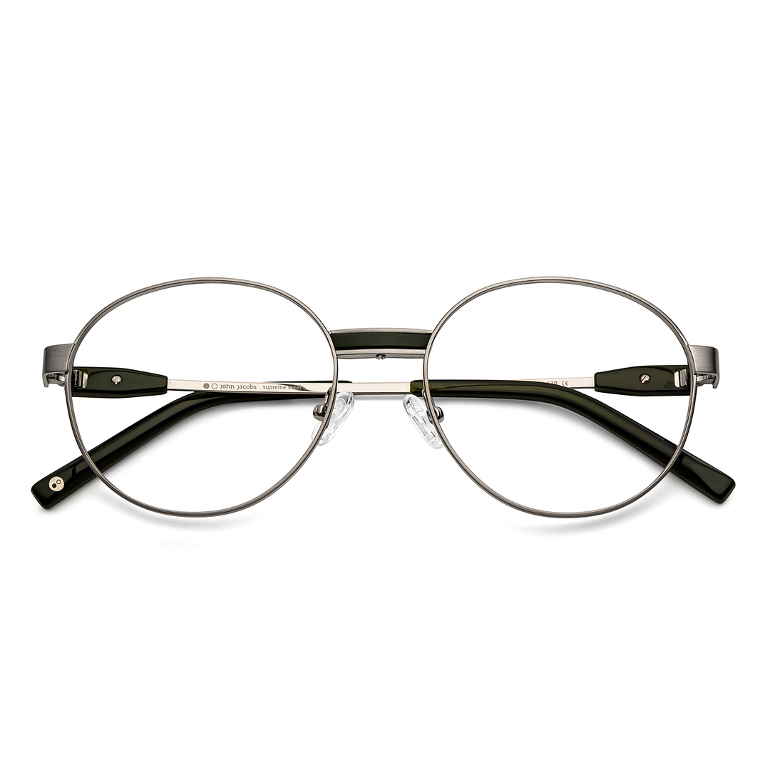 John Jacobs Silver Full Rim Round left side
