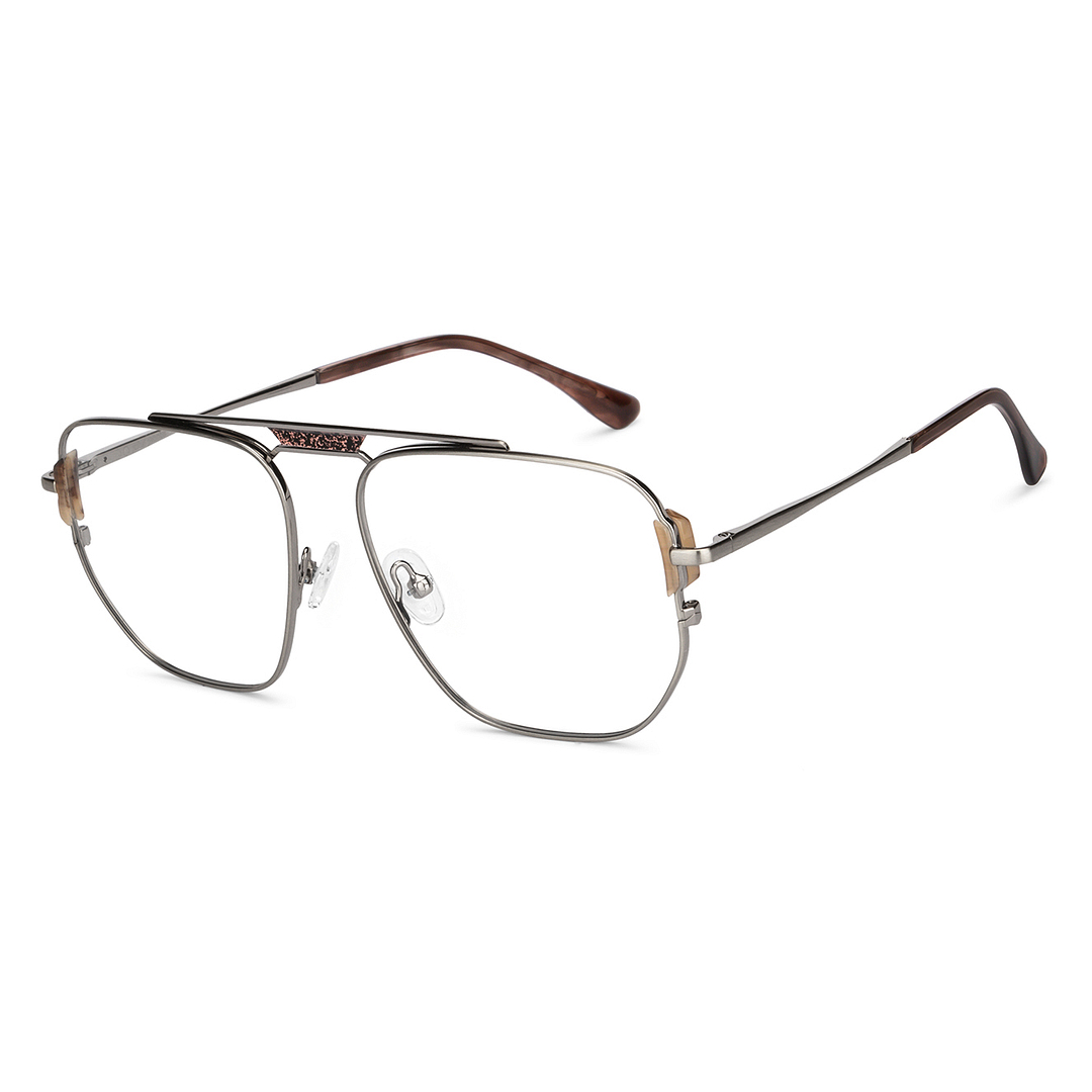 John Jacobs Online Gunmetal Full Rim Square right side
