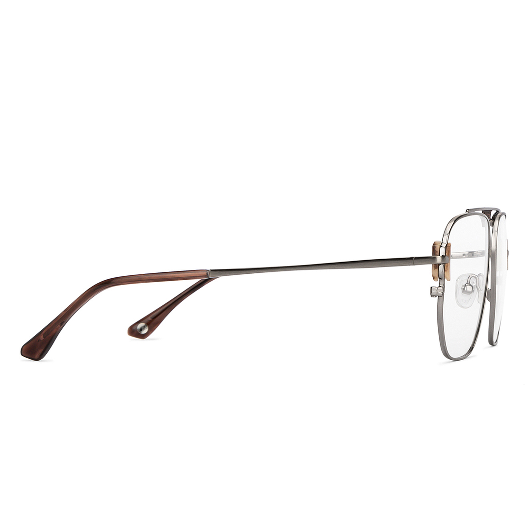 John Jacobs Online Gunmetal Full Rim Square left side