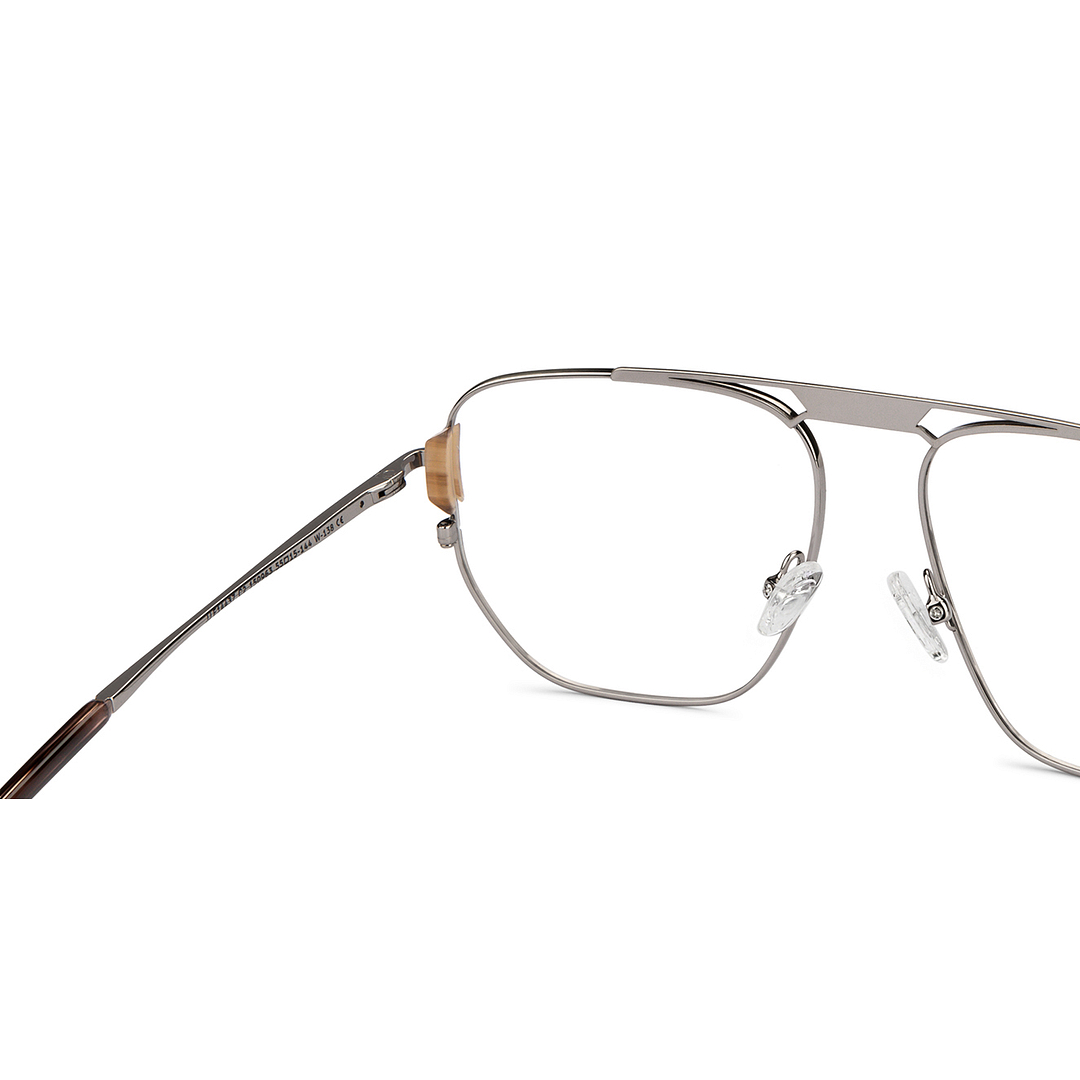 John Jacobs Online Gunmetal Full Rim Square right side