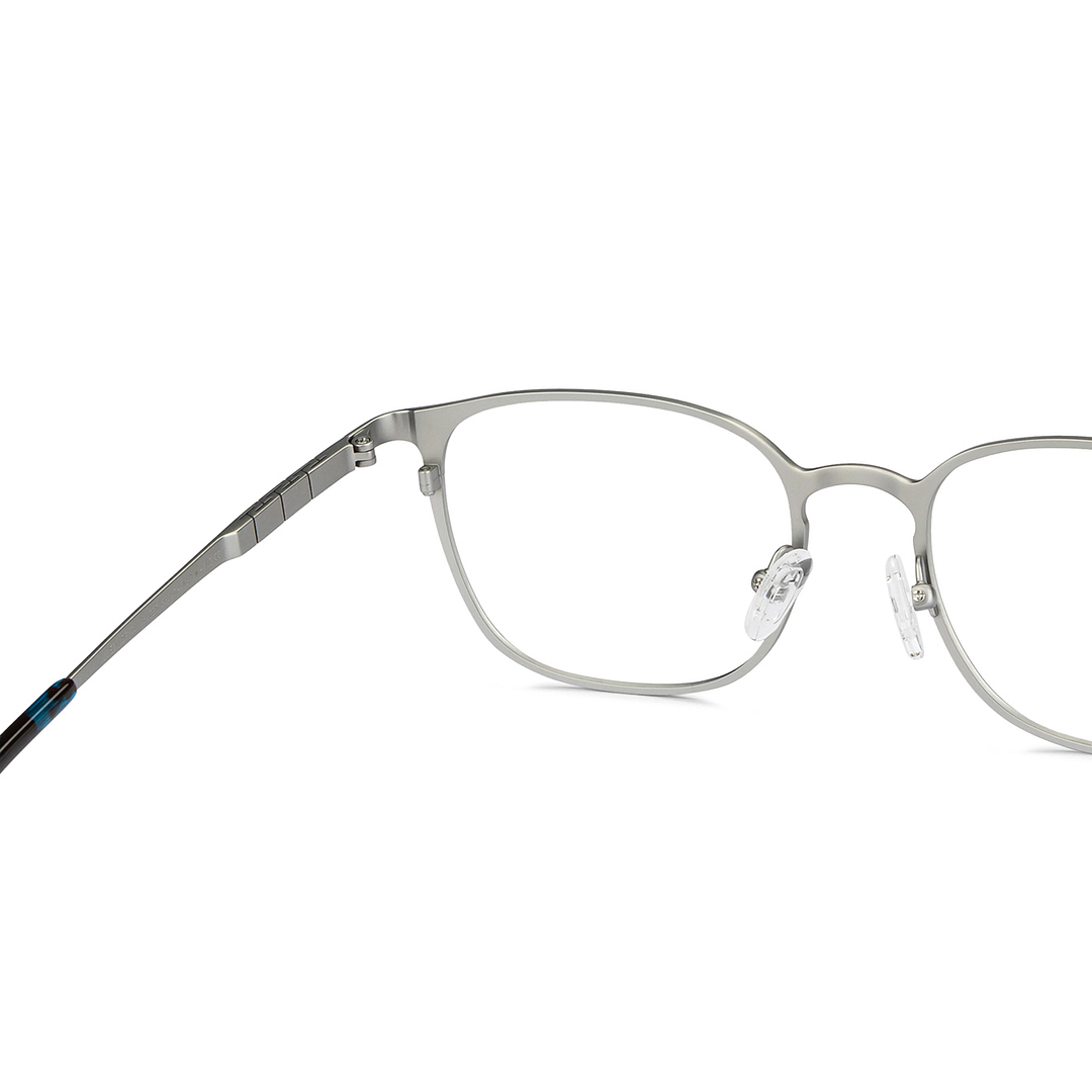John Jacobs Online Silver Full Rim Square right side