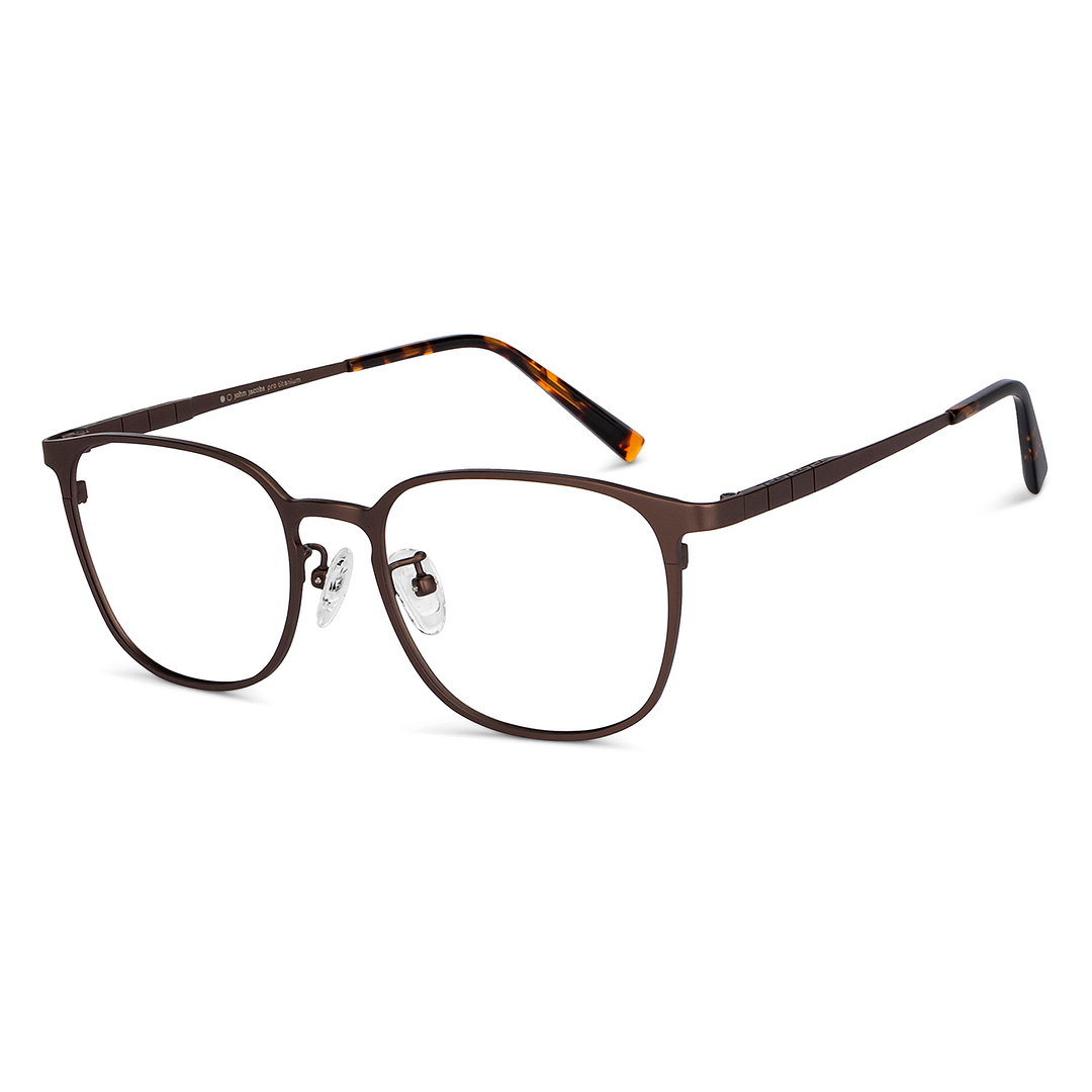 John Jacobs Online Light Brown Full Rim Square right side