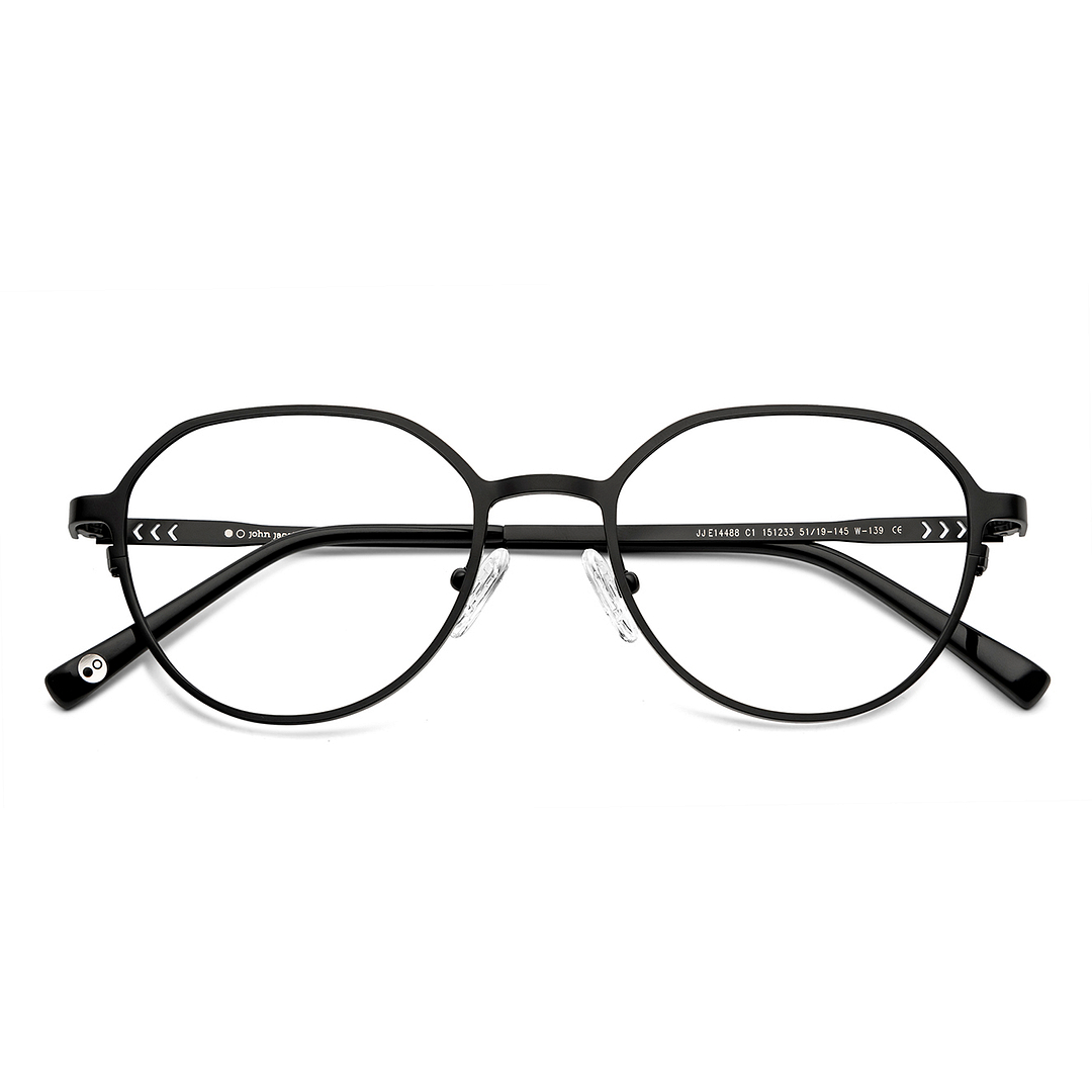 John Jacobs Black Full Rim Round left side