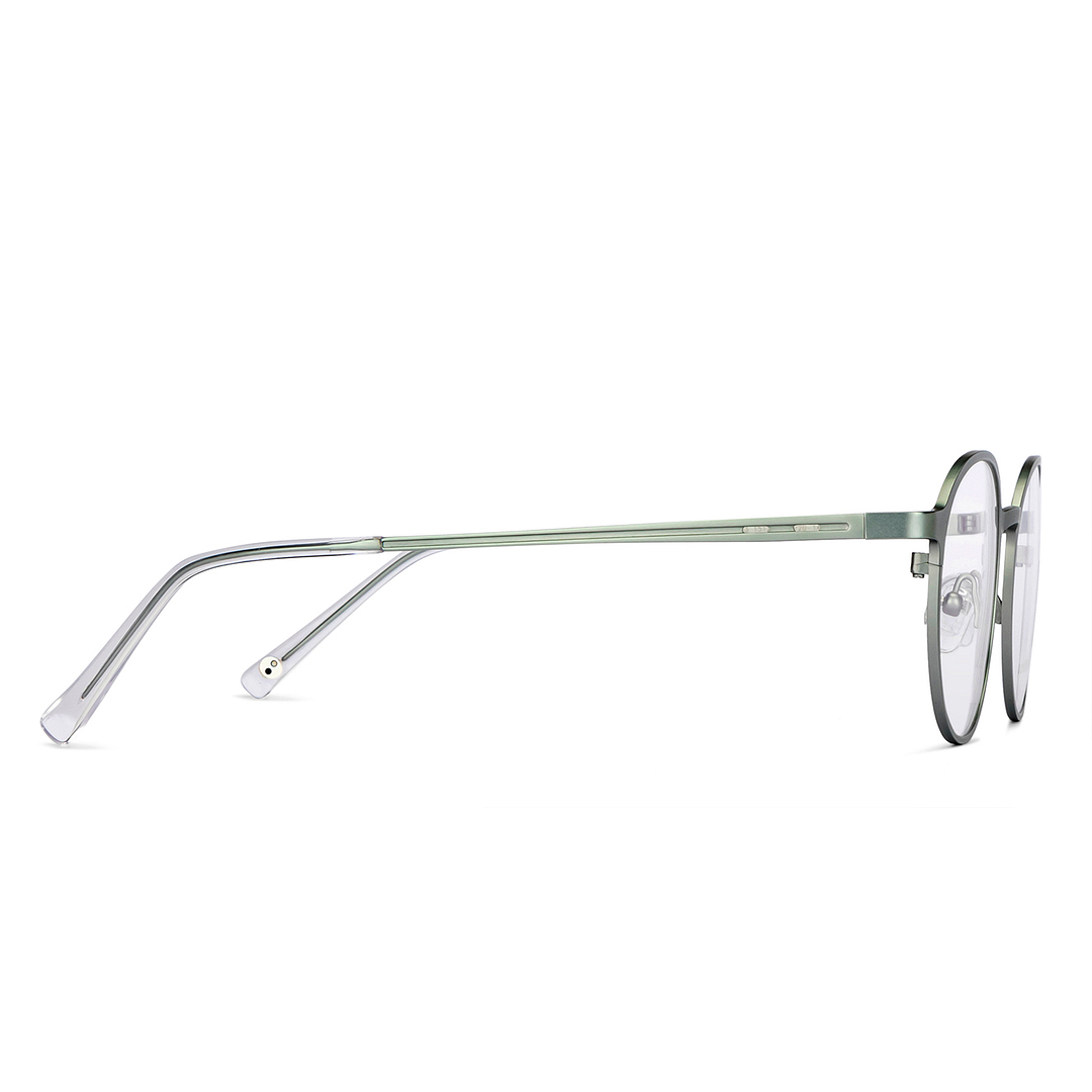 John Jacobs Light Green Full Rim Round left side
