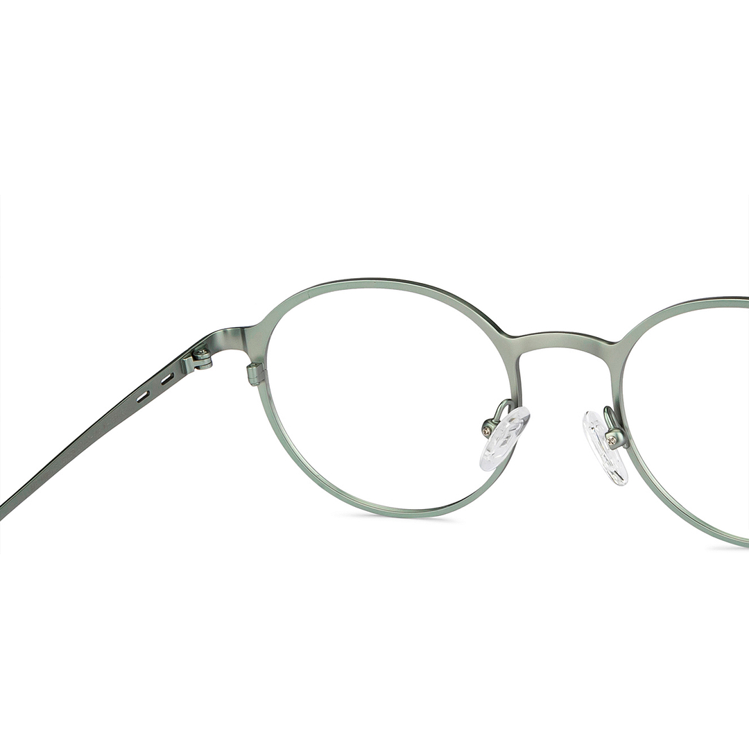 John Jacobs Light Green Full Rim Round right side