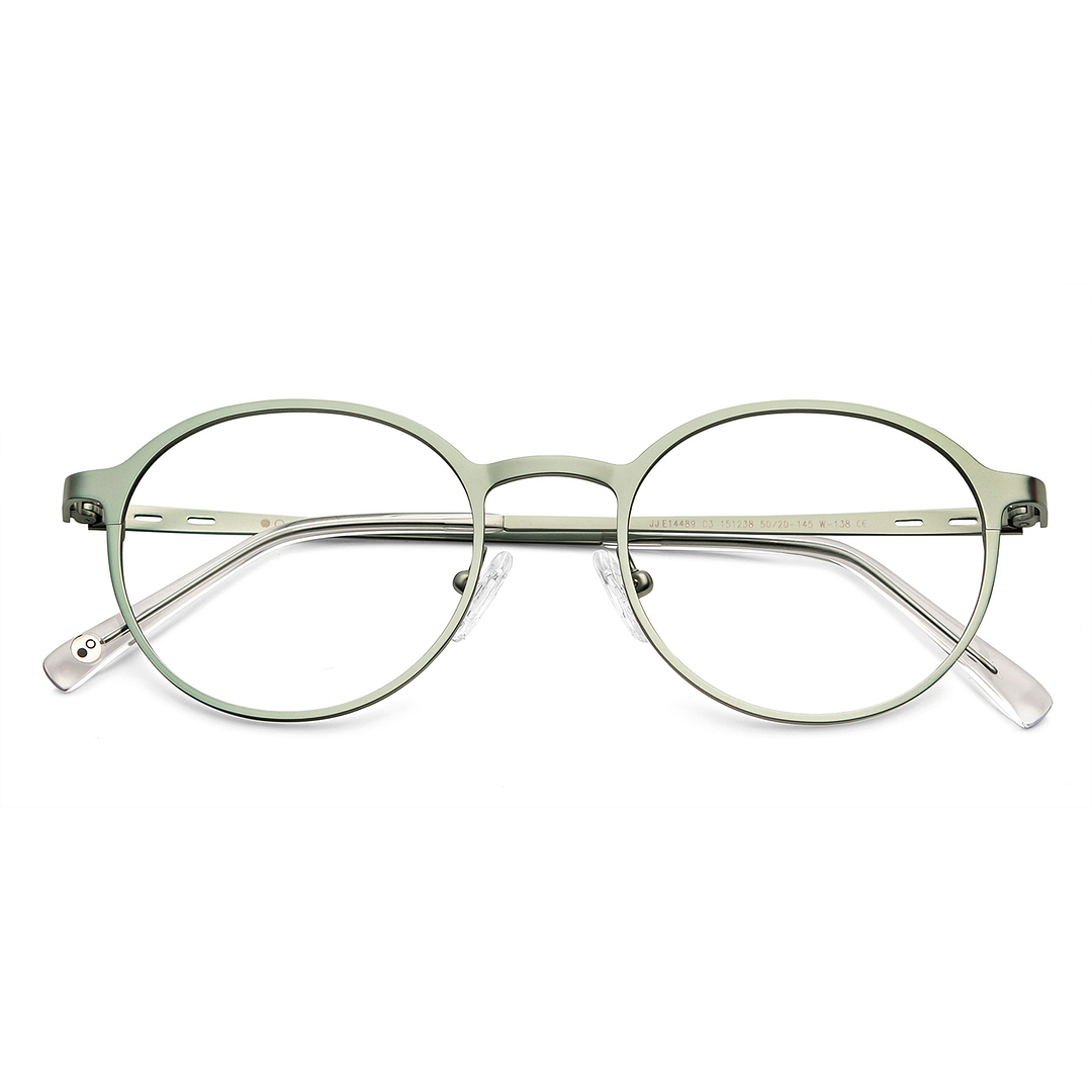 John Jacobs Light Green Full Rim Round left side